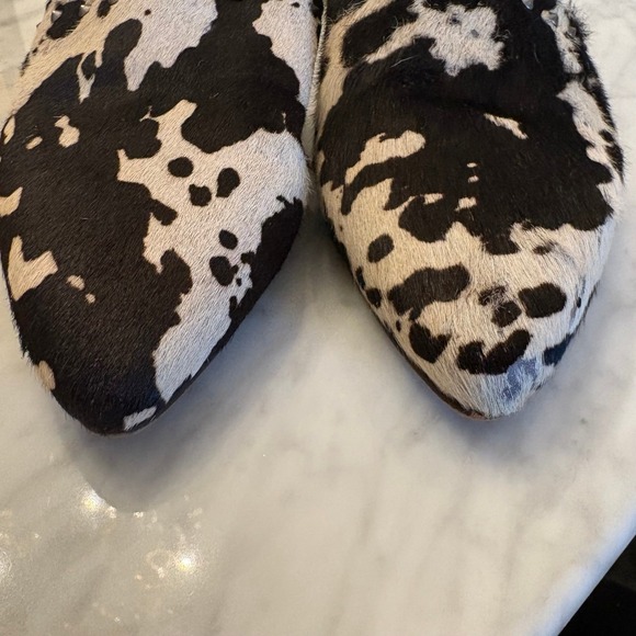 MYRA Cowhide Hair-On Leather Studded Mule Slides Size‎ 7 Western Boho Flats - Picture 5 of 15